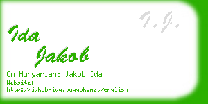 ida jakob business card